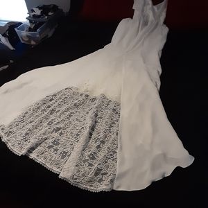 Wedding dress, veil, shoes, and men's wedding band